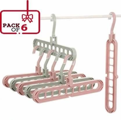 Hanger-Plastic Multi Functional Adjutable & Folding Clothes Hanger