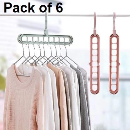 Hanger-Plastic Multi Functional Adjutable & Folding Clothes Hanger
